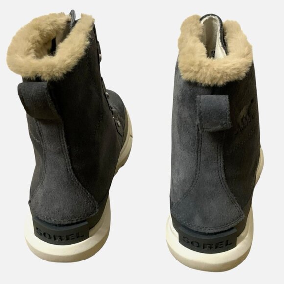 Sorel Explorer II Joan Waterproof Suede Boots NL4462-028 Gray Size 9 - Picture 4 of 6